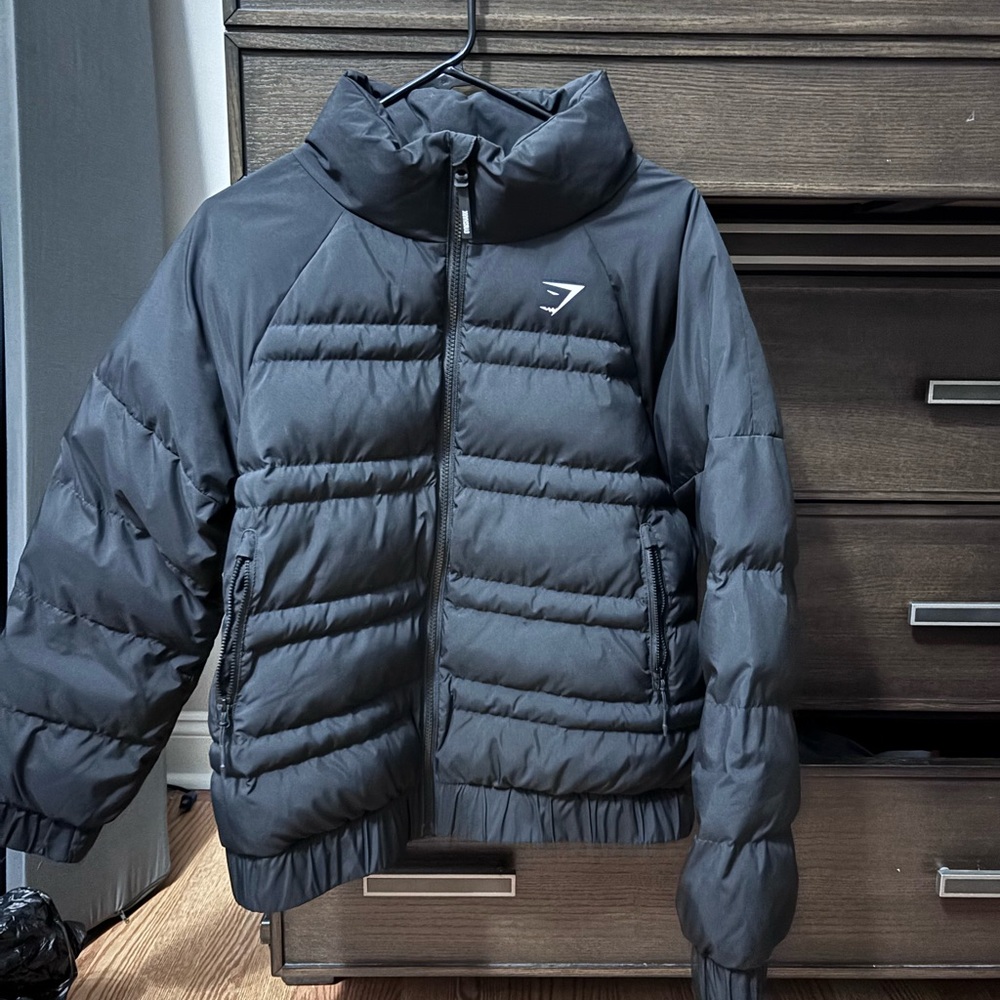 Gymshark Charcoal Puffer Jacket